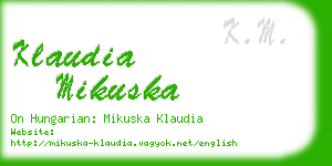 klaudia mikuska business card